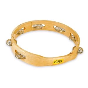 Tambourine cp389 10 inch wood tambourine headless single row jingles